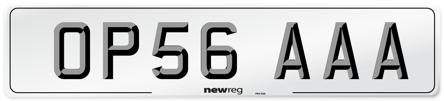 OP56 AAA Number Plate from New Reg